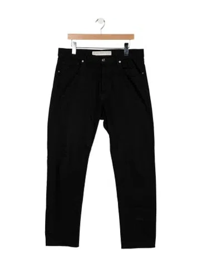 Pre-owned Advisory Board Crystals Straight-leg Jeans In Black
