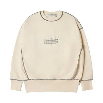 Pre-owned Advisory Board Crystals Success Page Rip Crewneck 'ecru' | White | Men's Size Xl