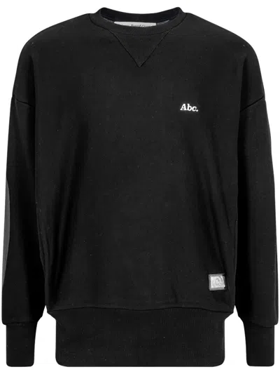 Advisory Board Crystals Logo-embroidered Cotton Sweatshirt In Black