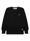 Advisory Board Crystals Waffle Logo-embroidered Sweater In Black