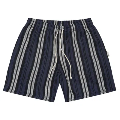 Pre-owned Advisory Board Crystals Woven Mesh Shorts 'navy/white' | Blue | Men's Size S