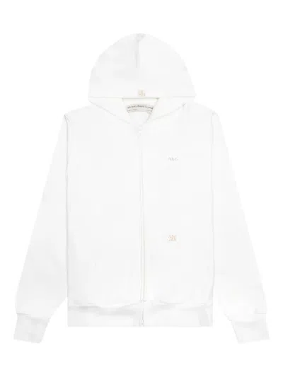 Advisory Board Crystals Zip-up Logo-detail Hoodie In White