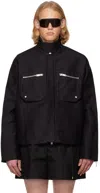 Adyar Ssense Exclusive Black Paneled Jacket In Black