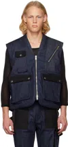 Adyar Ssense Exclusive Indigo Utility Vest In Denim Mix