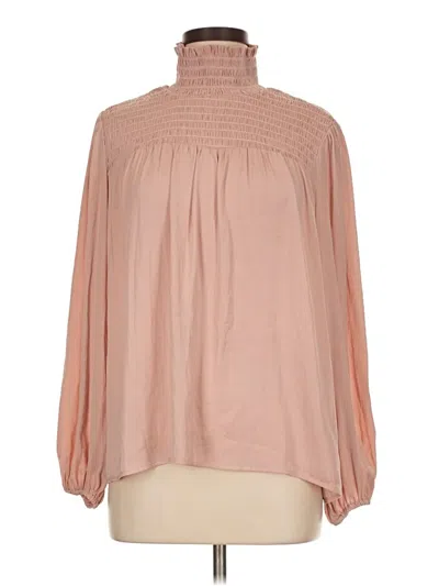 Pre-owned Adyson Parker Long Sleeve Blouse In Pink