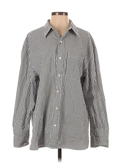 Pre-owned Ae77 Long Sleeve Button Down Shirt In Silver