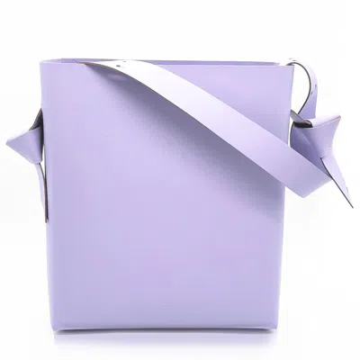 Aéhee New York Purple Women's Minimal Leather Bucket Tote Bag- Lavender