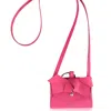 Aéhee New York Women's Bow Card Holder Wallet With Shoulder Strap - Raspberry Red