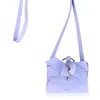Aéhee New York Women's Pink / Purple Bow Card Holder Wallet With Shoulder Strap - Lavender
