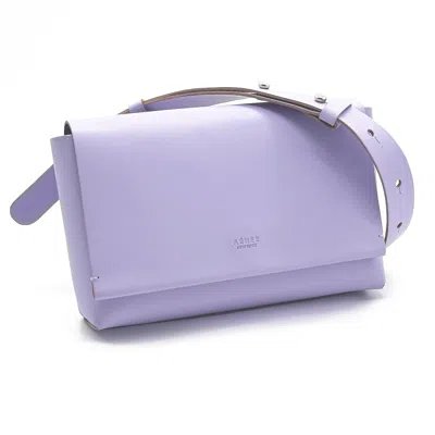 Aéhee New York Women's Pink / Purple Minimal Leather Travel Belt Bag- Lavender