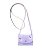 Aéhee New York Women's Pink / Purple Skull Card Holder Wallet With Shoulder Strap - Lavender