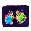 Aeka Boho Woman Women's Gold / Red The Elixirs Luxe Pouch - Burgundy - Embroidered Quilted Velvet Pouch