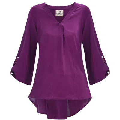 Aeka Boho Woman Women's Pink / Purple The Hailey Blouse - Purple