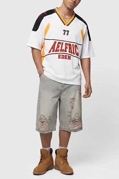 Aelfric Eden 77 Football Jersey Tee In White, Men's At Urban Outfitters