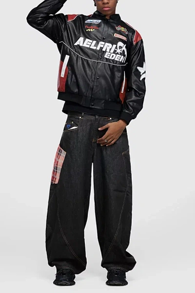 Aelfric Eden Baggy Barrel Jeans In Black, Men's At Urban Outfitters