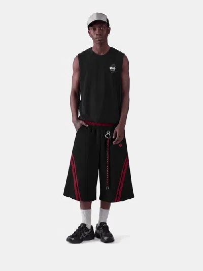 Aelfric Eden Baggy Longline Sweat Shorts In Black