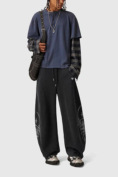 Aelfric Eden Blade Baggy Barrel Sweatpants In Black, Men's At Urban Outfitters In Blue