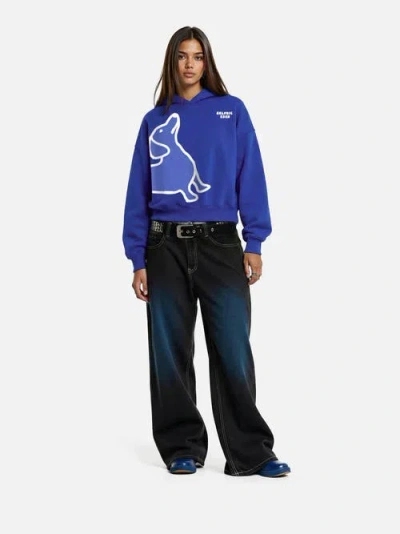 Aelfric Eden Boxy Dachshund Graphic Hoodie In Blue