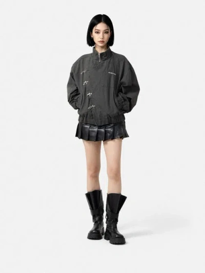 Aelfric Eden Boxy Fireman Clasp Jacket In Gray