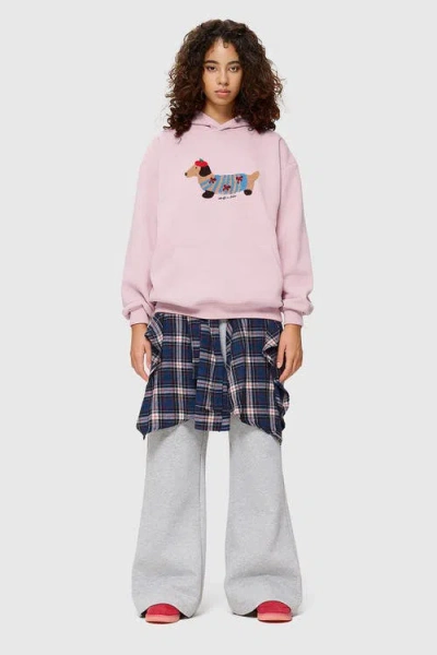 Aelfric Eden Cartoon Dachshund Hoodie In Pink