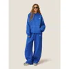Aelfric Eden Cloud Essential Fleece Pullover Hoodie Super Baggy Set In Blue