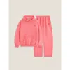 Aelfric Eden Cloud Essential Fleece Pullover Hoodie Super Baggy Set In Pink