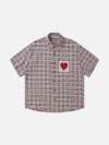 Aelfric Eden Crochet Heart Pocket Plaid Shirt In Multi