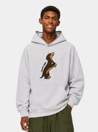 Aelfric Eden Dachshund Pullover Hoodie In Gray