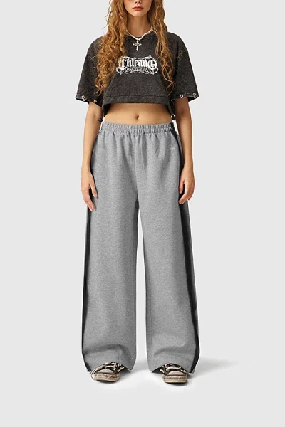 Aelfric Eden Graffiti Heart Baggy Sweatpants In Grey, Women's At Urban Outfitters In Gray