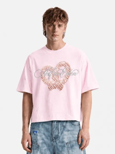 Aelfric Eden Heart Graphic Boxy Short Tee In Pink