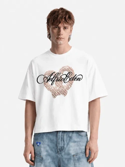 Aelfric Eden Heart Graphic Boxy Short Tee In White