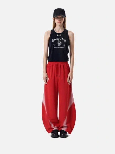 Aelfric Eden Inkjet Print Super Baggy Sweatpants In Red