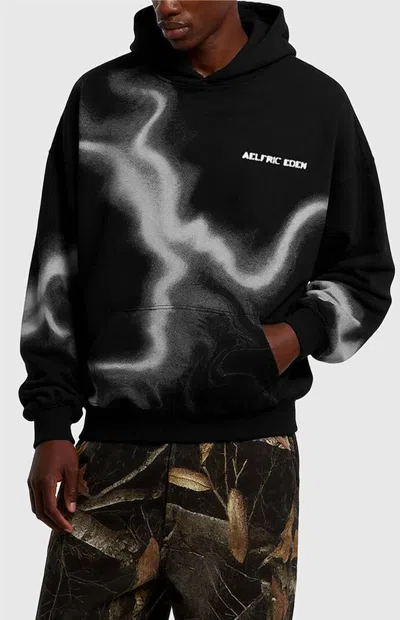 Aelfric Eden Men's Thermal Blurred Image Oversized Hoodie In Black