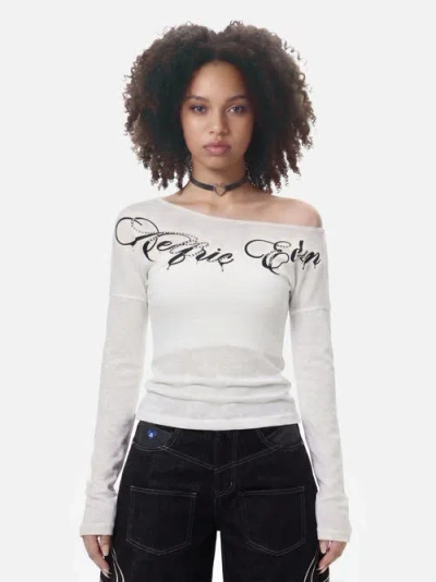 Aelfric Eden Off The Shoulder Long Sleeve Tee In White