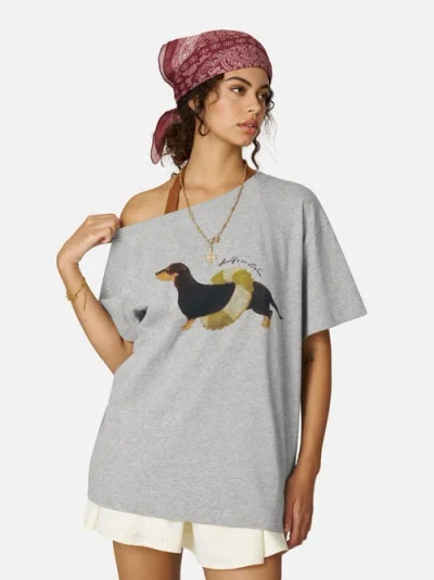 Aelfric Eden Off-the-shoulder Tee In Gray