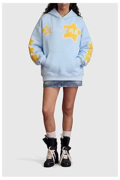 Aelfric Eden Oversized Embroidered Star Pullover Hoodie In Blue, Women's At Urban Outfitters