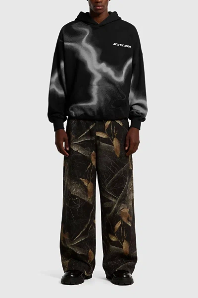 Aelfric Eden Oversized Thermal Imaging Blurring Print Pullover Hoodie In Black, Men's At Urban Outfitters