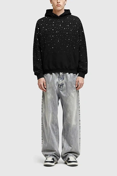 Aelfric Eden Rhinestone Pullover Hoodie In Black, Men's At Urban Outfitters