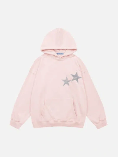 Aelfric Eden Star Color Contrast Hoodie In Pink
