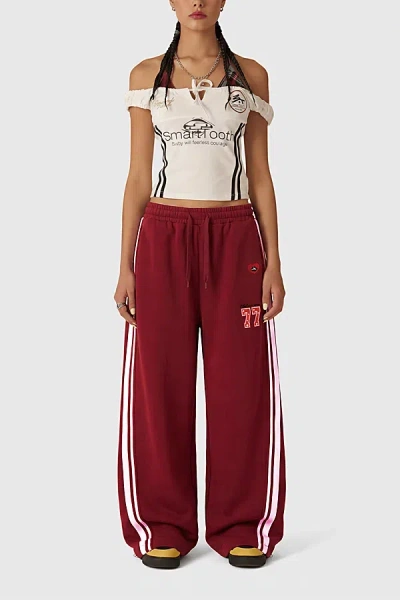 Aelfric Eden Stripe Baggy Barrel Sweatpants In Red, Women's At Urban Outfitters