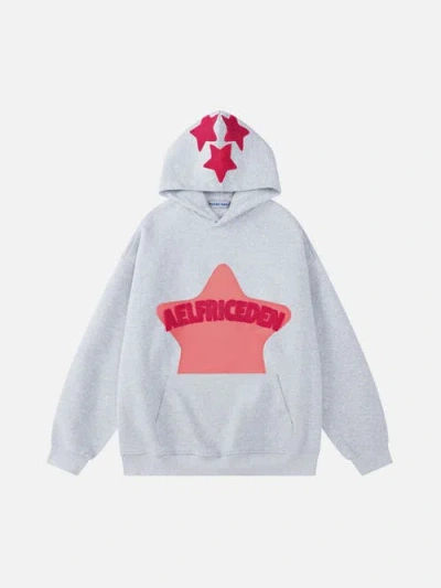 Aelfric Eden Vintage Embroidery Eden Star Hoodie In Gray