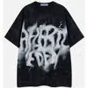 Aelfric Eden Washed Abstract Graphic Tee In Black