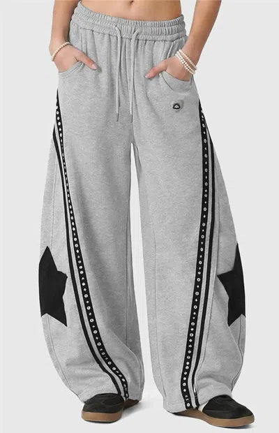Aelfric Eden Women's Paneled Baggy Barrel Sweatpants In Gray