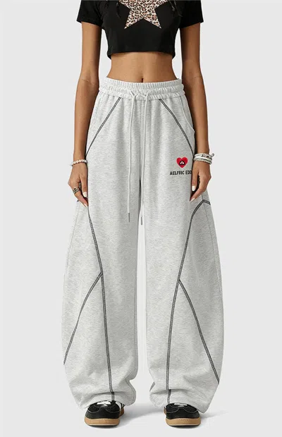 Aelfric Eden Women's Stitched Baggy Barrel Sweatpants In Gray