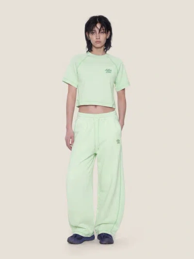 Aelfriceden Cloud Cropped Sweat Set In Green