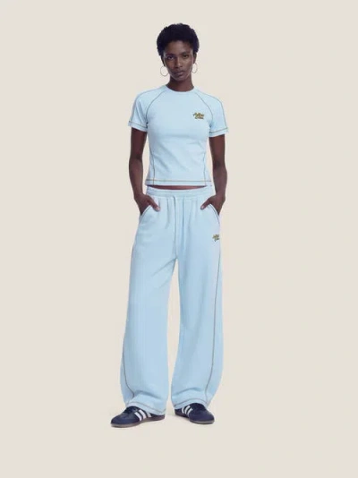 Aelfriceden Cloud Slim Sweat Set In Blue