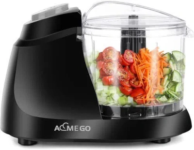Aemego Mini Food Processor 1.5 Cup Meat &vegetable Electric Food Chopper In Black