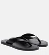 A.emery 'flora' Black Sandals With Flip-flop Design And Grooved Sole In Leather Woman In Black