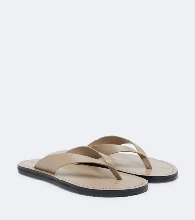 A.emery A. Emery Flora Leather Thong Sandals In Neutral