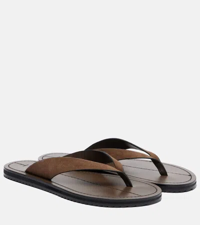 A.EMERY A. EMERY FLORA SUEDE THONG SANDALS